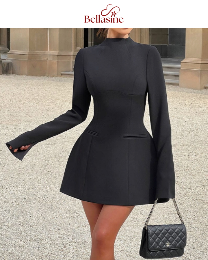 Kelly Long Sleeve Backless - Sexy Mini Dress For Women