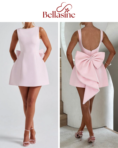 Carrie Pearl Bow Backless - Evening Elegant Sexy Party Dress