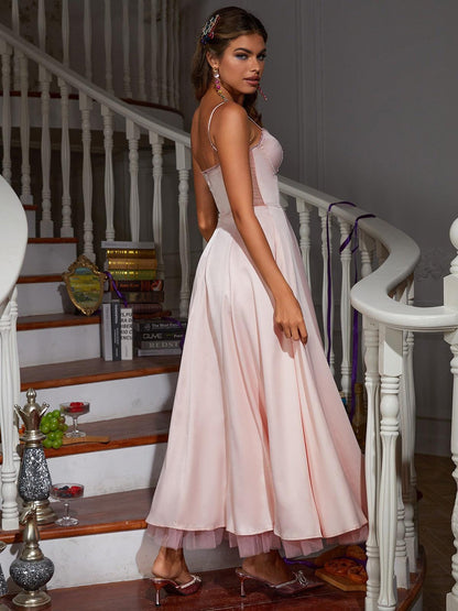 Abraxas Spaghetti Satin Dress