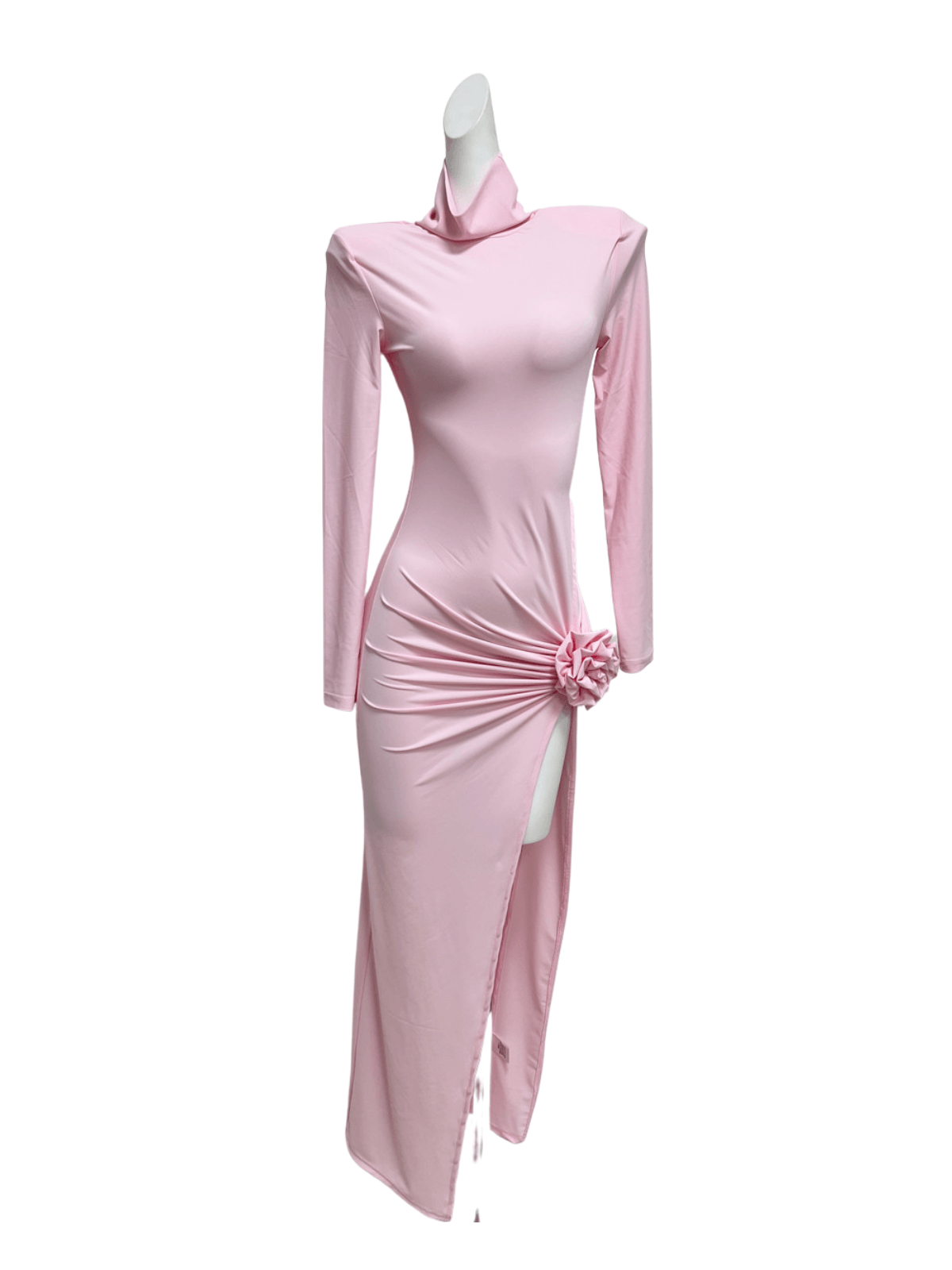 Shiphrah Long Sleeve Flower Split Midi Dress