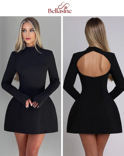 Kelly Long Sleeve Backless - Sexy Mini Dress For Women