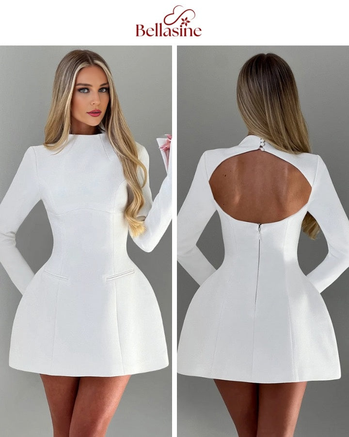 Kelly Long Sleeve Backless - Sexy Mini Dress For Women